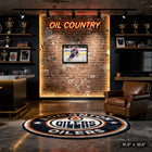 Wayne Gretzky Oilers Action - Framed Canvas - 31" x 22"-Finished size: 31.5x22.5