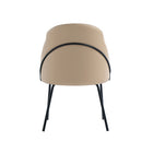 Manhattan Comfort - Chaise de salle à manger moderne Gracie 61,5 cm en similicuir, coloris beige et noir-Assemblage minimal requis Matériel inclus