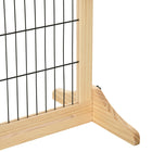 PawHut Freestanding Pet Gate with 41"-72" Adjustable Length - Natural-Two wide feet keep things supported and stable 