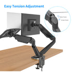 ShoppingAll - Support pour écran et ordinateur portable 2 en 1 avec 2 bras pivotants - Noir-5