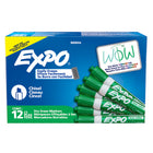Expo Low Odour Dry-Erase Markers - Chisel Tip - Green - 12 Pack-Dry-erase markers for writing and drawing