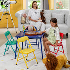 Homy Casa Colourful Kid's 5-Piece Table & Chairs Set-Non-Slip Stability - Anti-slip foot pads prevent sliding and protect floors, keeping kids safe during all activities.
