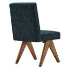 Modway Lyra Fabric Dining Room Side Chair - Azure - 2 Pack-8