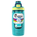 Bubba - Bouteille d’eau pour enfants Flo bubba, 473 ml, large ouverture, manchon en silicone, couvercle à bouton-poussoir, scuba/lumière vive-Produit garanti pour la vie. *Garantie limitée seulement applicable aux États-Unis et au Canada
