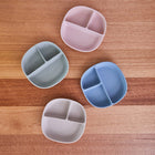 b.box Silicone Plate + Lid - Ocean-2.68" H x 4.92" W x 4.92" D