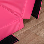 Soozier Folding Gymnastics Tumbling Mat - Exercise Mat with Carrying Handles for Yoga - MMA - Martial Arts - Pink - 4' W x 10' L x 2" D-PU cover is sealed by zipper 
