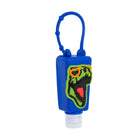 Pep Rally Silicone Sanitizer Holder with Bottle - Dino-Silicone holder with bottle that holds hand sanitizer