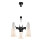 Modway Beacon 3-Light Pendant Light - Opal Black-Requires 3 E26 60W Lightbulbs