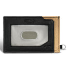 Champs - Porte-cartes mince en cuir Iconic - Noir/Ivoire-3 fentes pour cartes de crédit