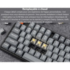 Keychron - Clavier mécanique sans fil K10 Max à LED blanches - Échangeable à chaud - Interrupteur marron - Disposition pleine taille - Noir-Stabilisateurs améliorés : Les stabilisateurs intégrés à vis sur PCB assurent une expérience de frappe plus fluide avec moins de jeu sur les grandes touches, offrant une stabilité et une précision améliorées.
