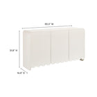Modway Dahlia 55.5" Fluted and Scalloped Sideboard Storage Cabinet - White-Fluted Door Fronts