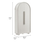 Modway Bellamy Tall Arched Storage Cabinet - Ash-Soft-Close Hinges