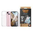 PanzerGlass Bundle with HardCase & Matrix Glass for iPhone 15 - Clear-Antibacterial coating kills up to 99.99% of all common surface bacteria