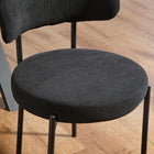HOMCOM - Chaises de salle à manger avec pieds en acier pour cuisine - noir - lot de 4-Couleur : Noir ;