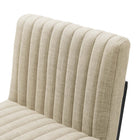 Modway Indulge Channel Tufted Fabric Counter Stool - Beige-Counter Stool Weight Capacity: 330 lb