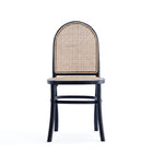 Manhattan Comfort Paragon 17.52" Industry Chic Dining Chair - Black and Grey - Set of 4-Seat Height Measures: 19.29 in. With Weight Capacity of 275 lb