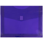 JAM Paper Plastic Envelopes with VELCRO Brand Closure, 2 Expansion, Letter Booklet, 9.75 x 13, Purple Poly, 12 Pack (218V2pu)-Material: plastic