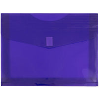 JAM Paper Plastic Envelopes with VELCRO Brand Closure, 2 Expansion, Letter Booklet, 9.75 x 13, Purple Poly, 12 Pack (218V2pu)-Material: plastic