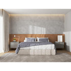 Manhattan Comfort Jasper 25.15" Modern Nightstand 2-Piece Set - Grey-Includes 2 Full Extension Drawers