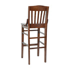 Flash Furniture HERCULES Series School House Back Walnut Wood Restaurant Barstool-Supportive Leg Braces