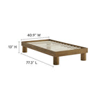 Modway Runa Wood Twin Platform Bed - French Oak-8