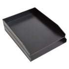Plateau à lettres à chargement frontal en plastique et empilable TRU RED, noir-Plateau mesure 12,24 L x 9,8 l x 1,75 H (po) et peut contenir du papier de format lettre.
