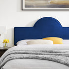 Modway Soleil Performance Velvet Full Bed - Navy-Reinforced Center Beam and Support Legs