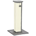 PawHut - Griffoir pour chat 32 po d’intérieur avec balle en sisal gris-Griffoir en sisal pour satisfaire la nature de vos chats et protéger vos meubles 