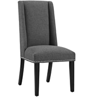 Modway Baron Fabric Dining Chair - Grey-Elegant Modern Dining Side Chair