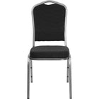 Flash Furniture HERCULES Series Crown Back Stacking Banquet Chair with Silver Vein Frame - Black Dot Patterned Fabric-500 lb. Weight Capacity