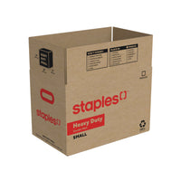Staples Heavy Duty Corrugated Moving Box - Small - 18" L x 11" W x 12" H - Kraft-Kraft corrugated box provides sturdy and reliable protection for your moving needs