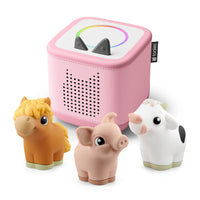 Tonies Toniebox 2 Farm Play Set - Cloud Pink - English-Meet Toniebox 2 - the audio player designed for their hands, powered by their choices, and built to help them grow. The next generation audio player is screen-free for kids ages 1-9+, designed to promote independent, imaginative play