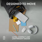 Logitech Pebble Mouse 2 M350s Slim Bluetooth Wireless Mouse - Portable - Lightweight - Customizable Button - Off-white-A Design Choice You’ll Feel Good About: Plastic parts in Pebble Mouse 2 M350s Bluetooth Mouse includes minimum 58% certified post-consumer recycled plastic 
