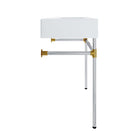 Modway - Redeem Fixation murale en acier inoxydable argenté de 32" Vanette de salle de bain - Blanc argenté-Trou de robinet unique
