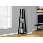 Monarch Specialties - 2499 72 po H Etagere - Noir En Coin-5 tablettes fixes