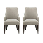 Manhattan Comfort - Lot de 2 fauteuils de salle à manger modernes Beever 24 po en chenille taupe-Fauteuil de salle à manger moderne avec dossier idéal pour la salle à manger lot de 2