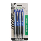 Zebra Z-Grip Max Gel Pens Retractable – 0.7mm – Blue – 4 Pack-These pens feature wide barrels and soft rubber grips, for added writing comfort