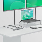 Plugable 11 in 1 USB-C Hub Adapter with Ethernet-Compatibility—USB C docking station compatible with Windows 10 and newer (Thunderbolt 4 or DP 1.4 over USB-C required for 2x 4K60Hz output), macOS 11+, and ChromeOS. Mac computers only support one extended display or two mirrored displays when using this hub