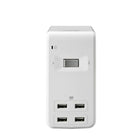 APC SurgeArrest 6-Outlet Essential Surge Protector with 4 USB Ports (PE6U4W)-4 USB charging ports, 4.8 Amps