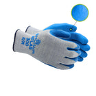 Atlas Original Natural Rubber Latex Rough Grip Glove - Poly/Cotton Liner - Blue/Grey - Small -Rough Grip