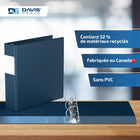 Davis Group Super économie, Reliure à anneaux en “D” inclinés 2 po, paquet de 6 – Bleu Marine-Polypropylène sans PVC