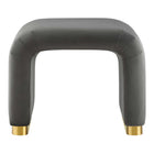 Modway - Koda Performance Velvet Tabouret en cascade - Brass Storm Grey-Assemblée requise