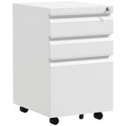 Vinsetto - Armoire à dossiers en acier format letter/A4/legal avec barre de suspension - blanc-Se glisse sous les bureaux pour une utilisation efficace de l'espace 
