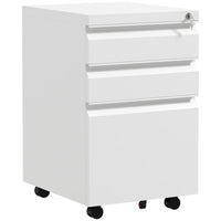 Vinsetto - Armoire à dossiers en acier format letter/A4/legal avec barre de suspension - blanc-Se glisse sous les bureaux pour une utilisation efficace de l'espace 

