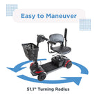Journey Adventure Power Scooter - Blue-Heaviest component weighs only 33 lb for easier vehicle loading and handling