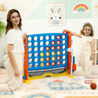 Qaba - Jeu 4 en 1 géant pour enfants avec basket-ball, jeu d’anneaux, golf - multicolore-Trois hauteurs réglables évoluent avec votre enfant de 1 à 8 ans 