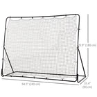 Soozier Soccer Rebounder Net with 5 Adjustable Angles - 8' x 6' -Powder-coated steel and stable base ensure durability
