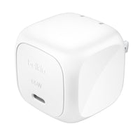 Belkin Boost Charge 65W Wall Charger with USB Type-C Cable - White-Single USB-C port with USB Power Delivery, Works with laptops, tablets, Phones