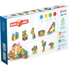 Geomag Magicubes Full Color Try Me Recycled - Set of 24-100% recycled plastic block magnets for kids: For little hands learning to balance traditional building blocks, these magnetic building blocks are great for early building skills. Discovery toys for hand-eye coordination.