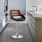 Armen Living - Karter Tabouret de Bar à Hauteur Réglable en Similicuir Noir et Bois Noyer avec Base Chromée-Utilisez le levier facile d’accès situé sous l’assise pour ajuster la hauteur selon vos préférences.

Le mécanisme de levage fluide et précis fonctionne parfaitement, vous permettant de régler le tabouret à la hauteur idéale, tout en restant stable et contrôlé.